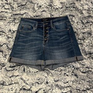 Judy Blue Cuffed Button Fly Shorts. Style JB15007MD
